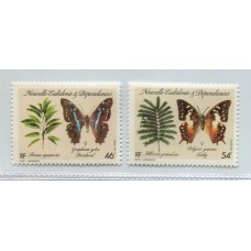 NUEVA CALEDONIA FLORA MARIPOSAS SERIE COMPLETA NUEVA MINT !!!